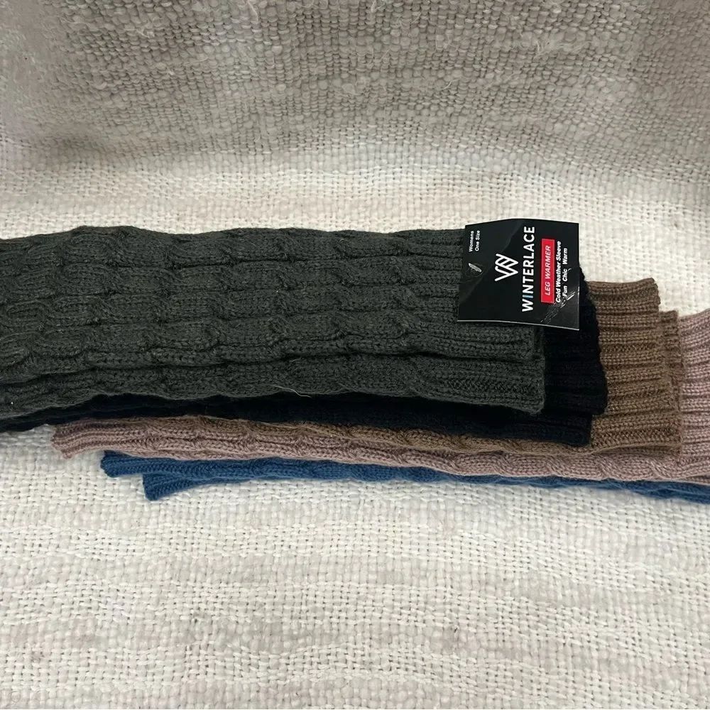 NWT LOT OF 5✨Winterlace Cable Knit leg warmers - Picture 7 of 8
